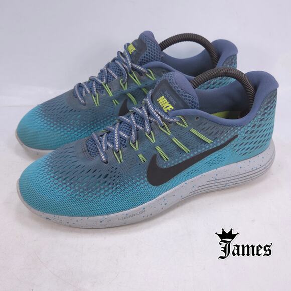 Nike Lunarglide 8 Athletic Lace Up Running Shoe Womens Size 9 849569-400 Blue - Picture 1 of 10